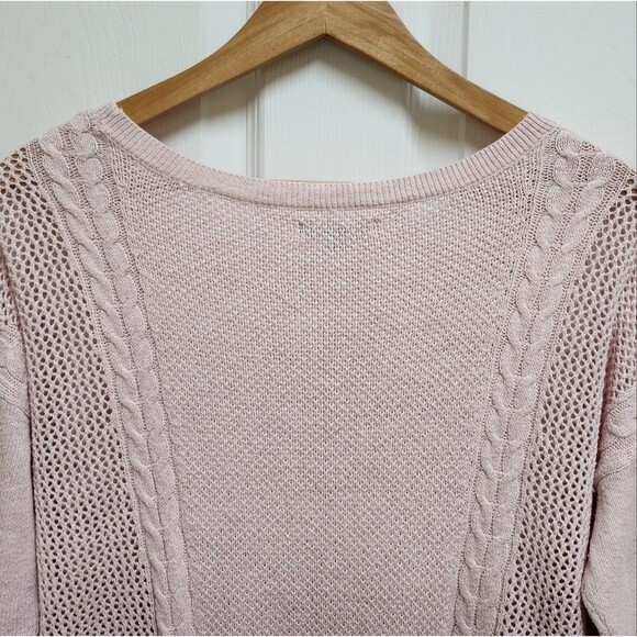 American Eagle Sweater Womens M Pink Ombre Wool Blend Soft Long Sleeve Pullover - Picture 4 of 10